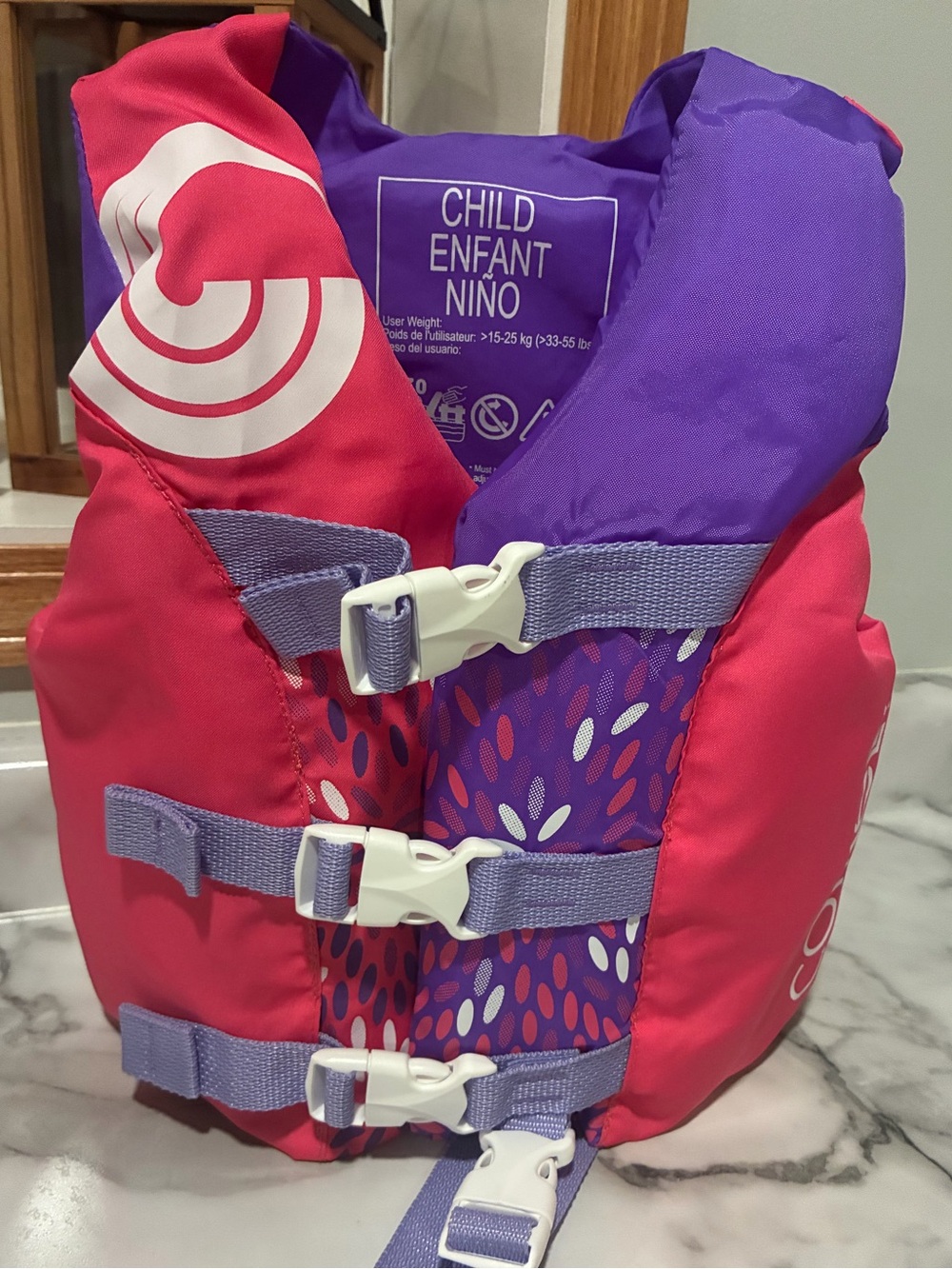 Like New Connelly Child Lifejacket Pink/Purple